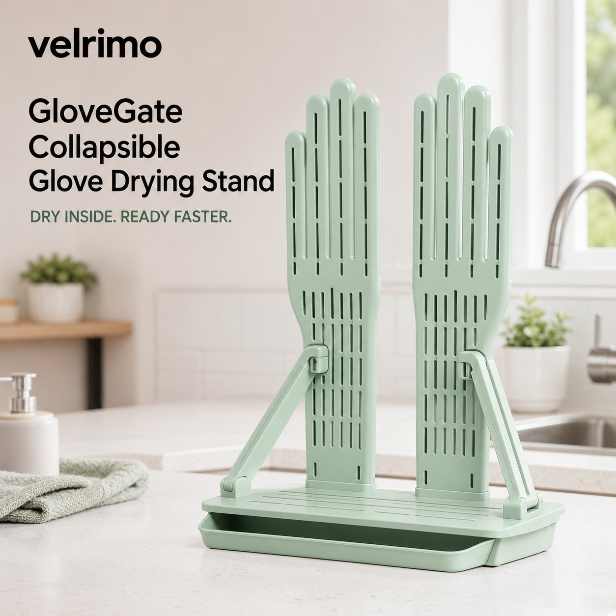 Velrimo GloveGate Collapsible Glove Drying Stand