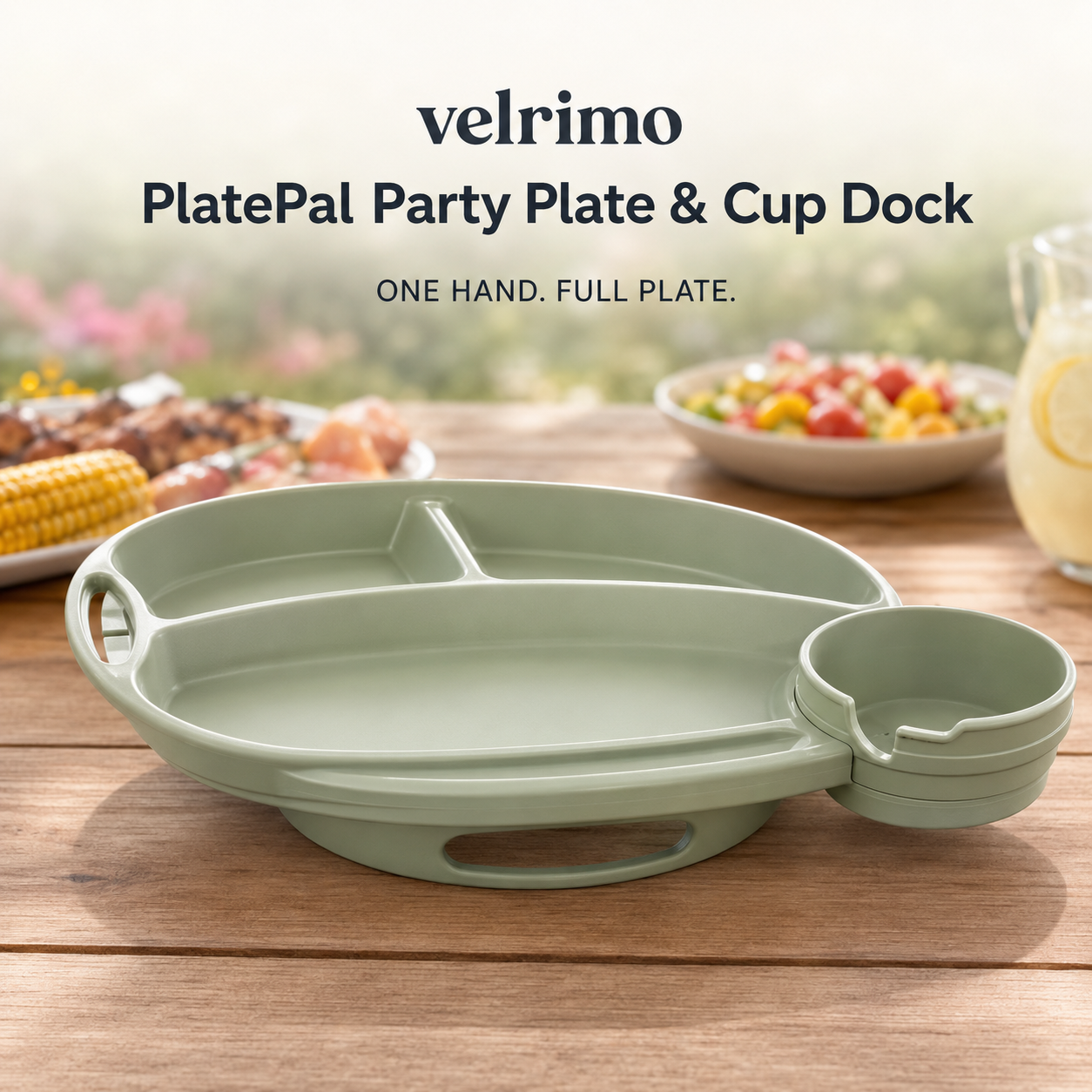 Velrimo PlatePal Party Plate & Cup Dock