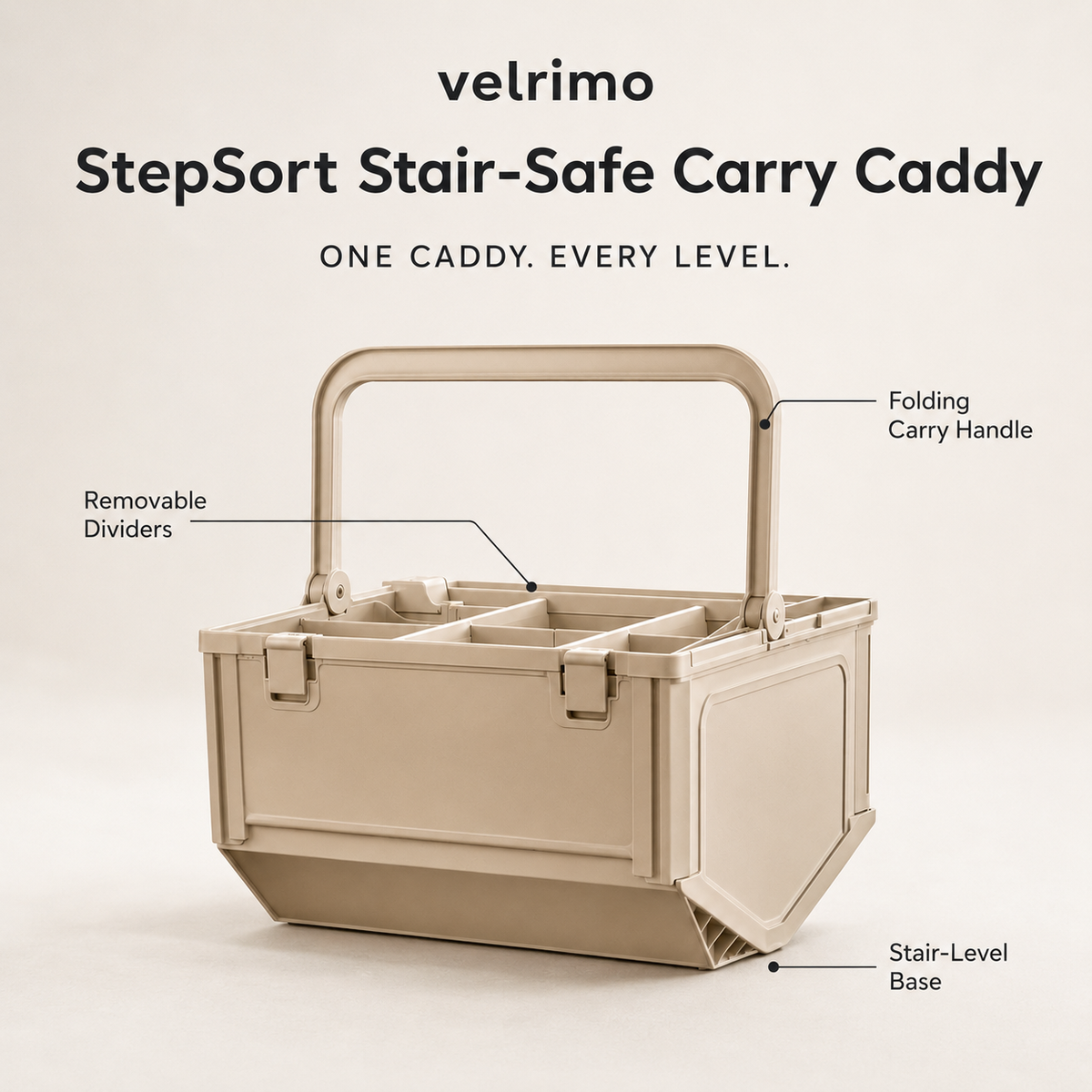 Velrimo StepSort Stair-Safe Carry Caddy