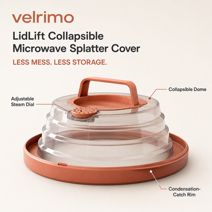 Velrimo LidLift Collapsible Microwave Splatter Cover