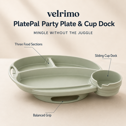 Velrimo PlatePal Party Plate & Cup Dock