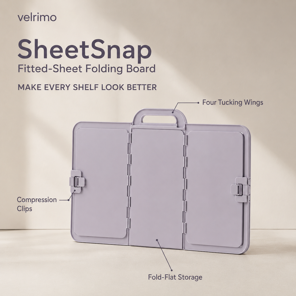 Velrimo SheetSnap Fitted-Sheet Folding Board