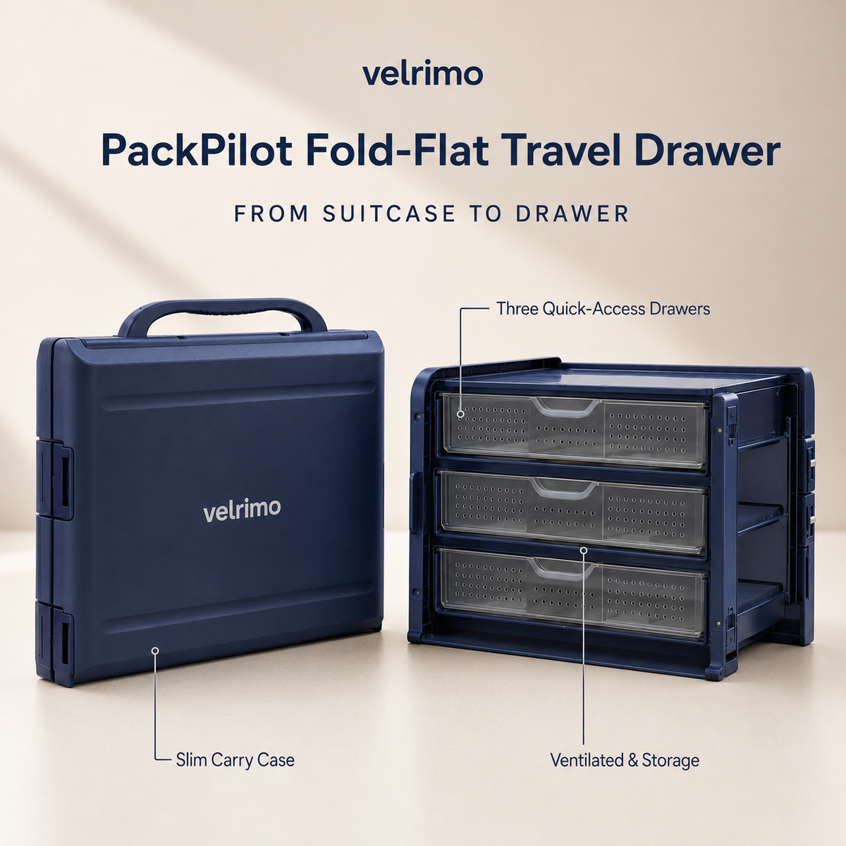 Velrimo PackPilot Fold-Flat Travel Drawer