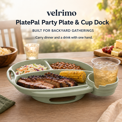 Velrimo PlatePal Party Plate & Cup Dock