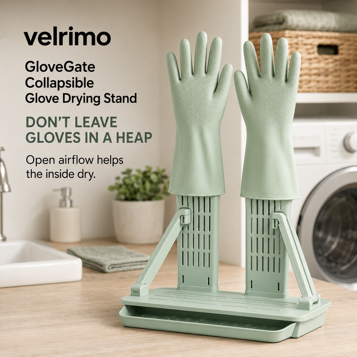 Velrimo GloveGate Collapsible Glove Drying Stand