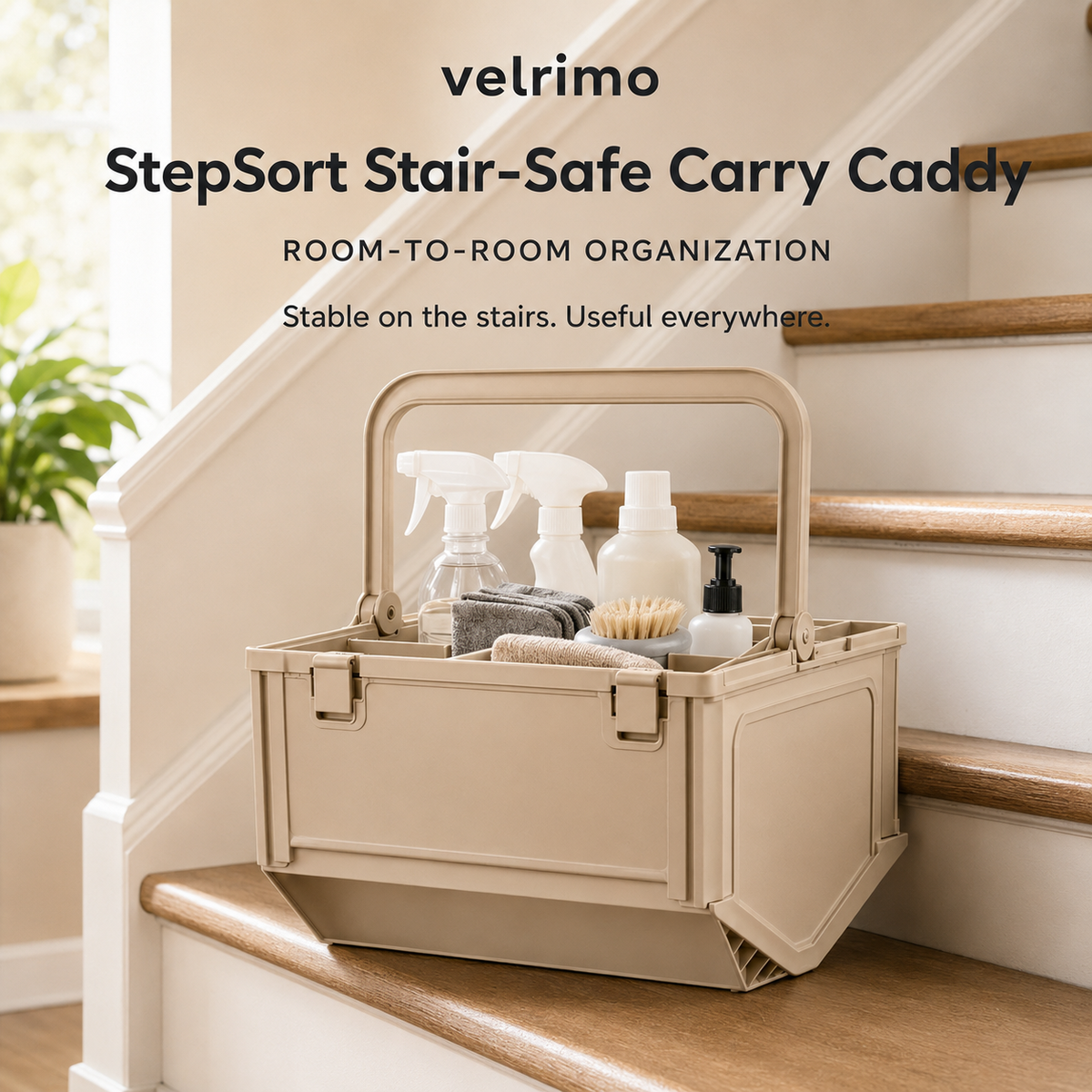 Velrimo StepSort Stair-Safe Carry Caddy